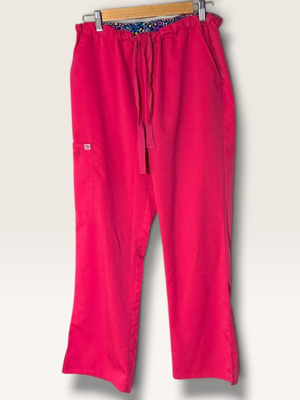 Womens Fuchsia Elastic Waist Pants With Drawstring & Pocket M EUC